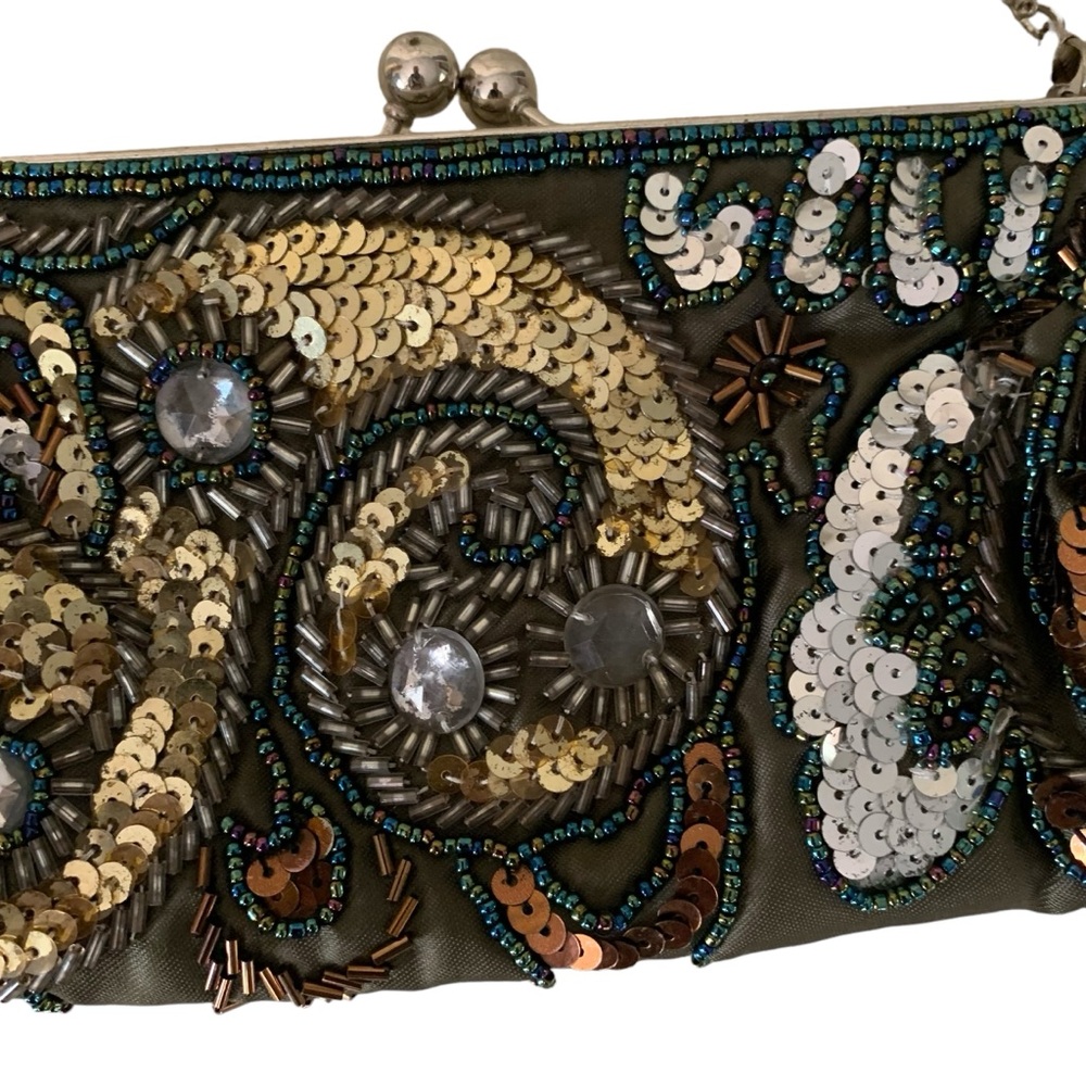 Apt. 9 Sequin And Beaded Metallic Color Purse - image 3